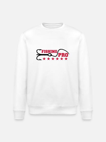 Fishing Pro - Stanley/Stella ROLLER Unisex Organic Sweatshirt - white