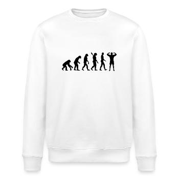 Evolution Bodybuilding - Stanley/Stella Unisex Bio-Sweatshirt ROLLER - Weiß - Vorne - Nik (191cm)