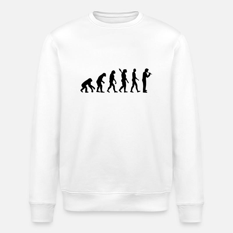 Evolution Flute - Stanley/Stella ROLLER Unisex Organic Sweatshirt - white