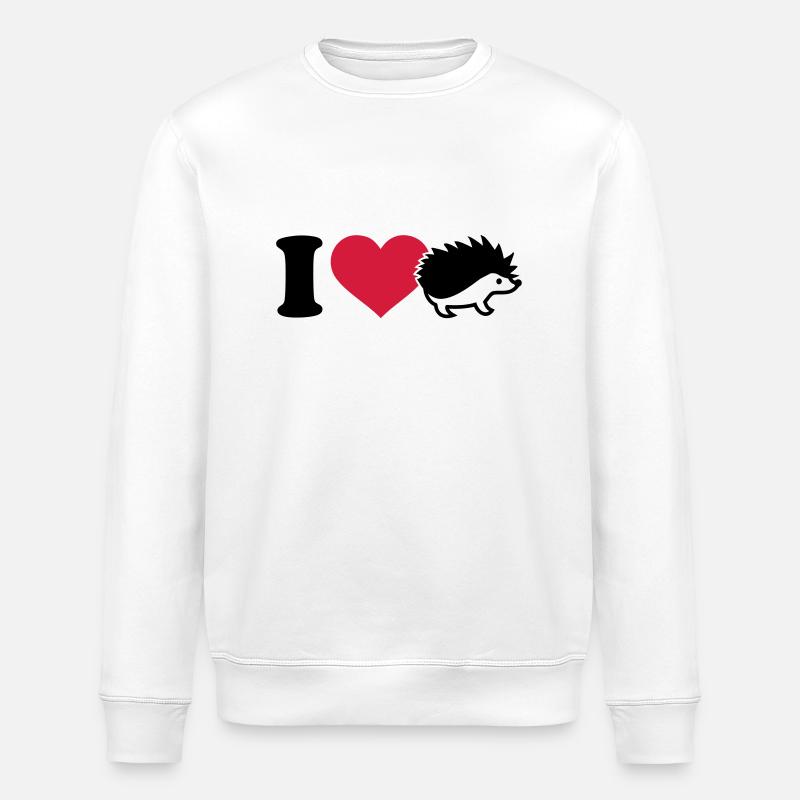 I love Hérisson - Sweat bio ROLLER Stanley/Stella Unisexe - blanc