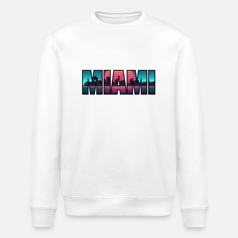 PLAGE DE MIAMI - Sweat bio ROLLER Stanley/Stella Unisexe - blanc