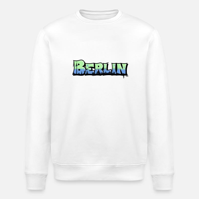 Graffiti-Schriftzug "Berlin" - Stanley/Stella Unisex Bio-Sweatshirt ROLLER - Weiß