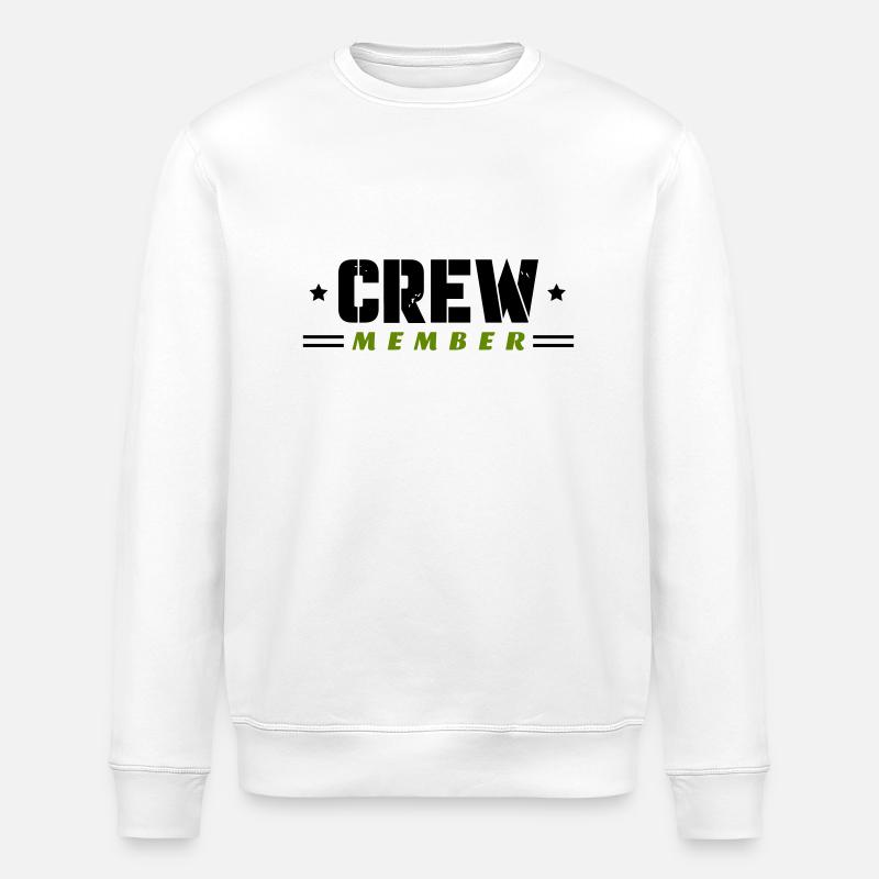 Crew Member - Stanley/Stella ROLLER Unisex Organic Sweatshirt - white