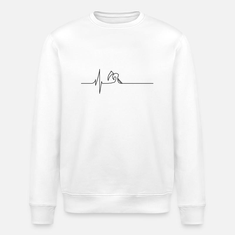 Électrocardiogramme - La Mort - Noir - Sweat bio ROLLER Stanley/Stella Unisexe - blanc