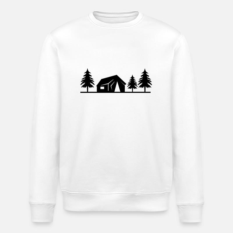 cabane dans la forêt - Sweat bio ROLLER Stanley/Stella Unisexe - blanc