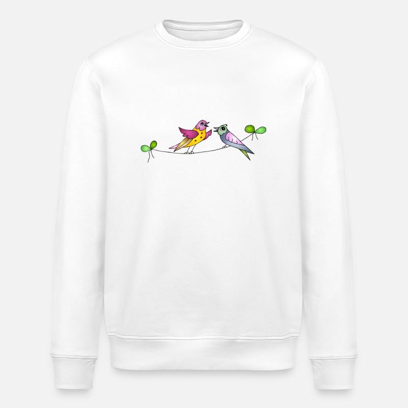 Bunte Vögel - Stanley/Stella Unisex Bio-Sweatshirt ROLLER - Weiß