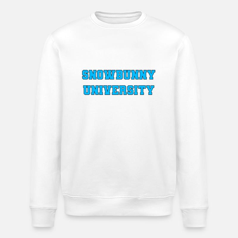 Snowbunny University - Stanley/Stella ROLLER Unisex Organic Sweatshirt - white