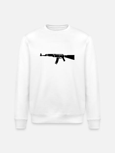 AK 47 - Stanley/Stella ROLLER Unisex Organic Sweatshirt - white