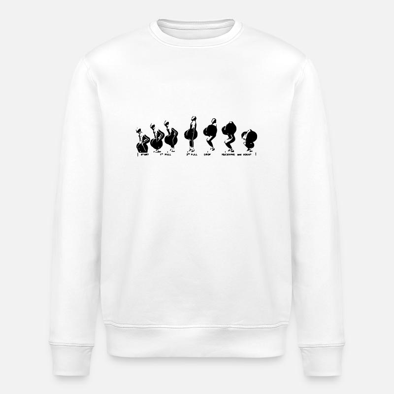 Squat Clean - Sweat bio ROLLER Stanley/Stella Unisexe - blanc