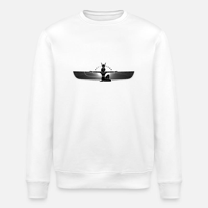 Déesse égyptienne en noir - Sweat bio ROLLER Stanley/Stella Unisexe - blanc