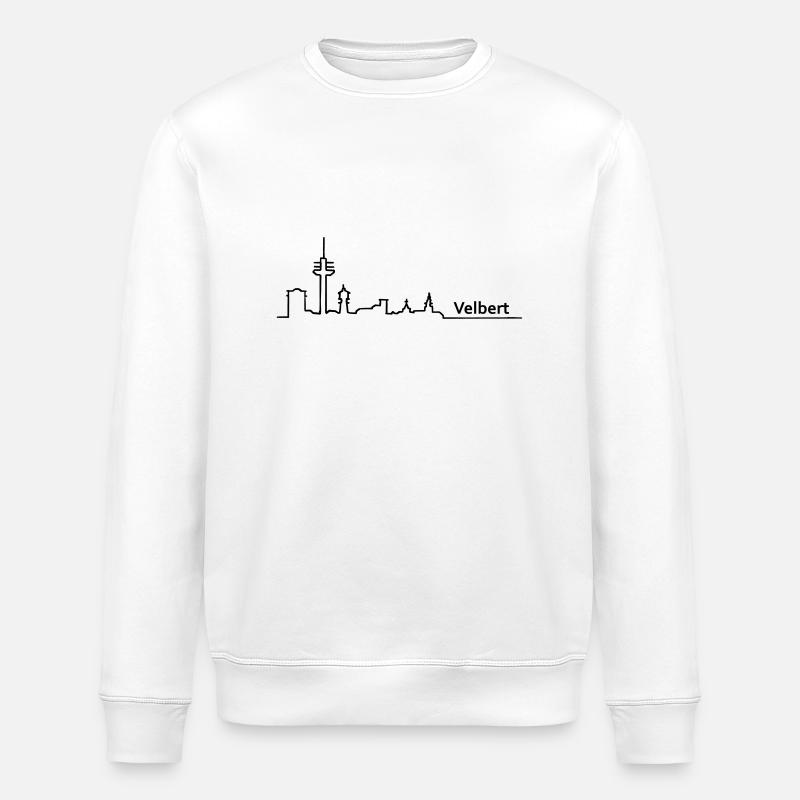 Velbert skyline - Stanley/Stella ROLLER Unisex Organic Sweatshirt - white