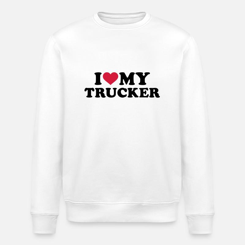 I love my Trucker - Sweat bio ROLLER Stanley/Stella Unisexe - blanc
