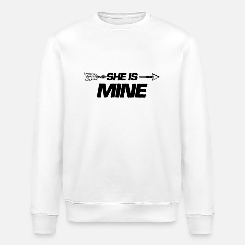she is mine - Stanley/Stella Unisex Bio-Sweatshirt ROLLER - Weiß
