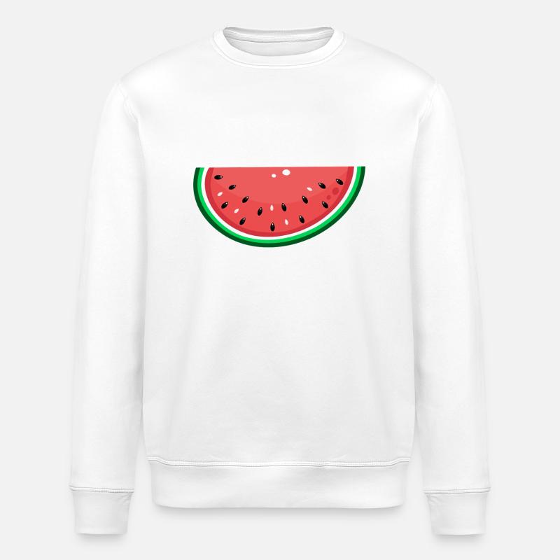 Tranche de design de pastèque - Sweat bio ROLLER Stanley/Stella Unisexe - blanc