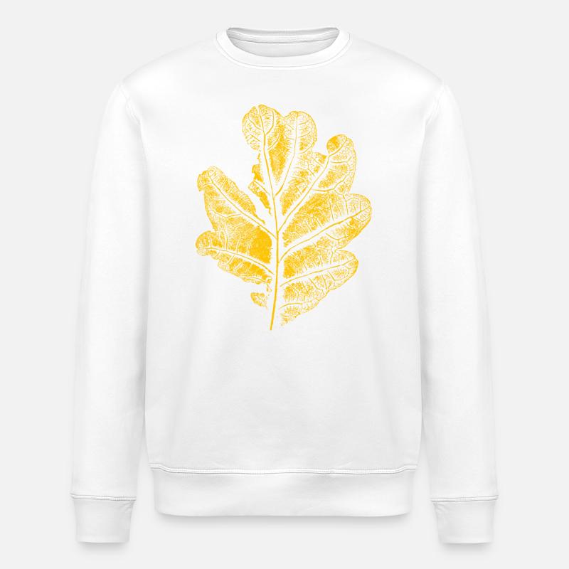 Leaf oak/ oak leaf - Stanley/Stella ROLLER Unisex Organic Sweatshirt - white