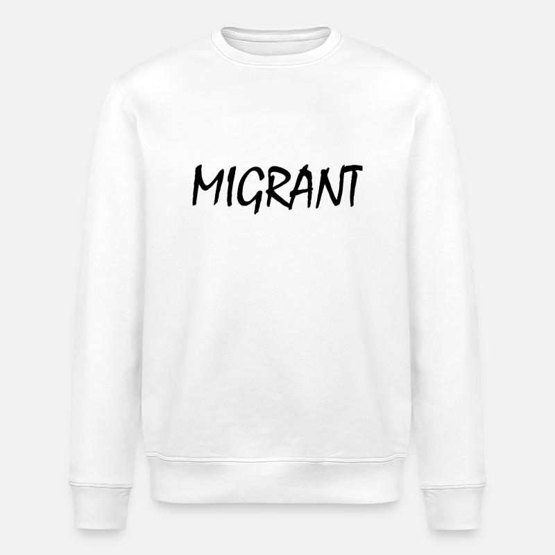 Migrant - Stanley/Stella Unisex Bio-Sweatshirt ROLLER - Weiß