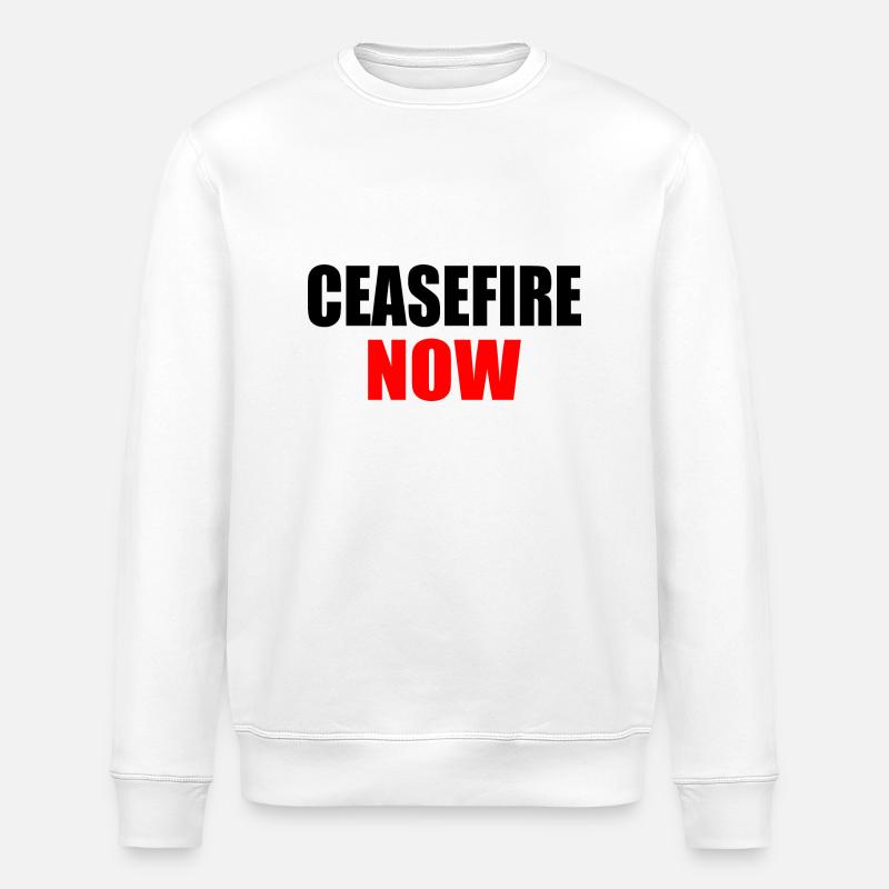 Ceasefire now - Stanley/Stella Unisex Bio-Sweatshirt ROLLER - Weiß