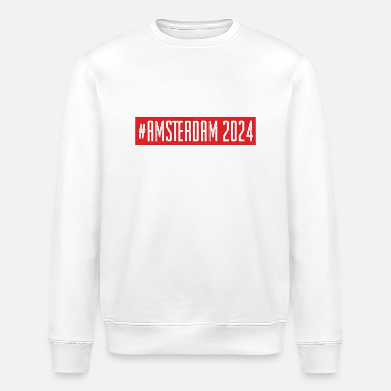 Amsterdam 2024 Team - Stanley/Stella Unisex Bio-Sweatshirt ROLLER - Weiß