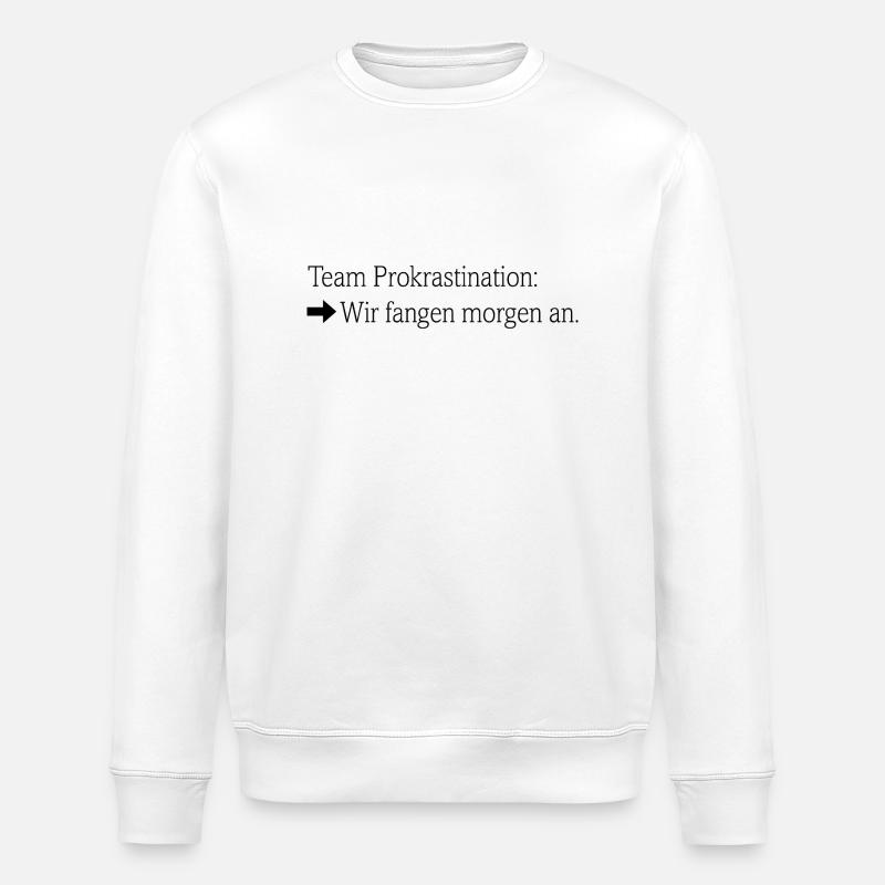 Team Prokrastination - Stanley/Stella Unisex Bio-Sweatshirt ROLLER - Weiß