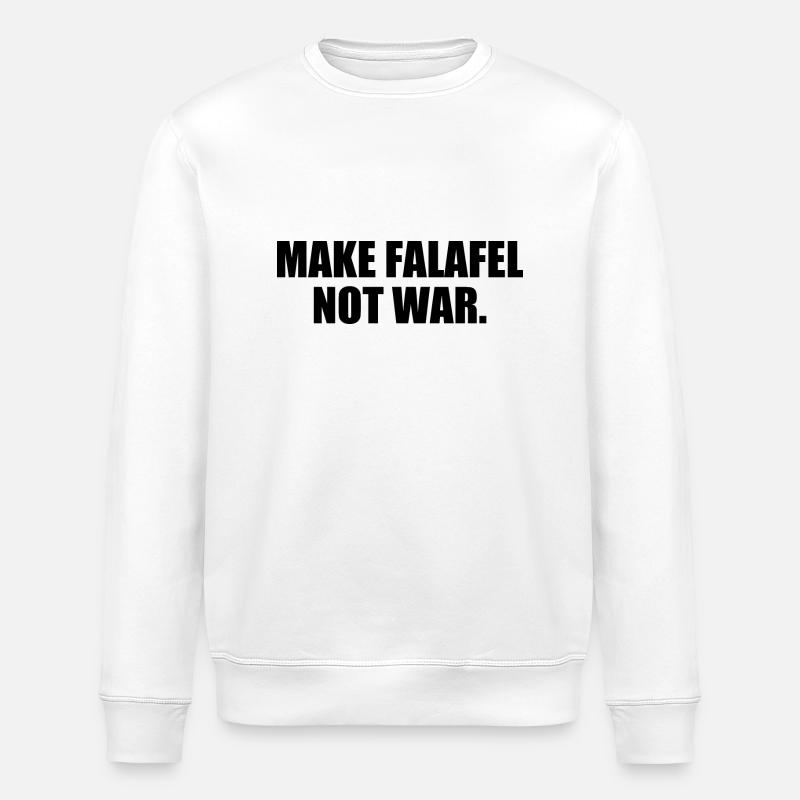 Make falafel not war - Stanley/Stella Unisex Bio-Sweatshirt ROLLER - Weiß