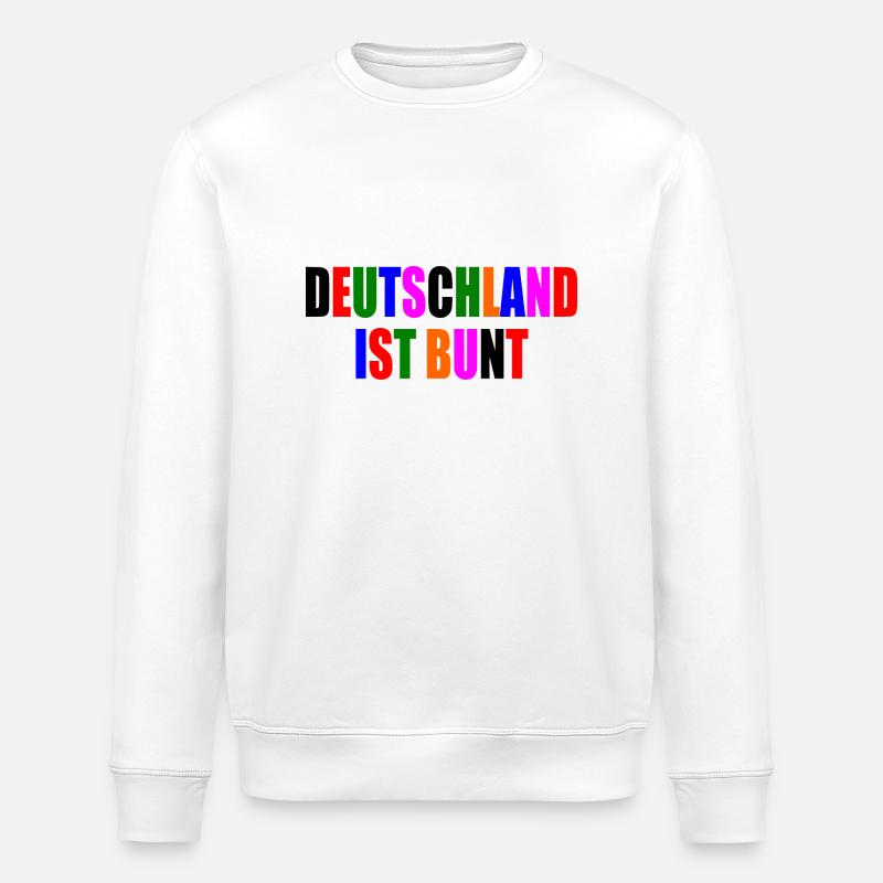 Deutschland ist bunt - Stanley/Stella Unisex Bio-Sweatshirt ROLLER - Weiß
