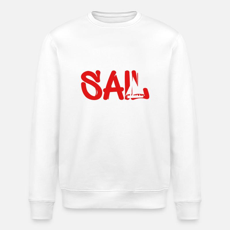 sail rot - Stanley/Stella Unisex Bio-Sweatshirt ROLLER - Weiß