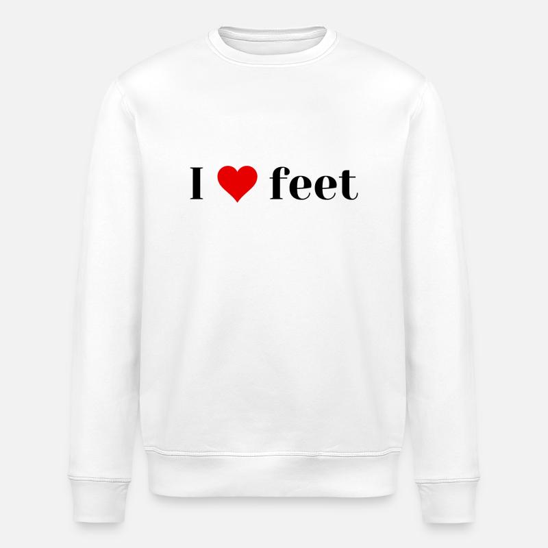 I love feet - Stanley/Stella Unisex Bio-Sweatshirt ROLLER - Weiß
