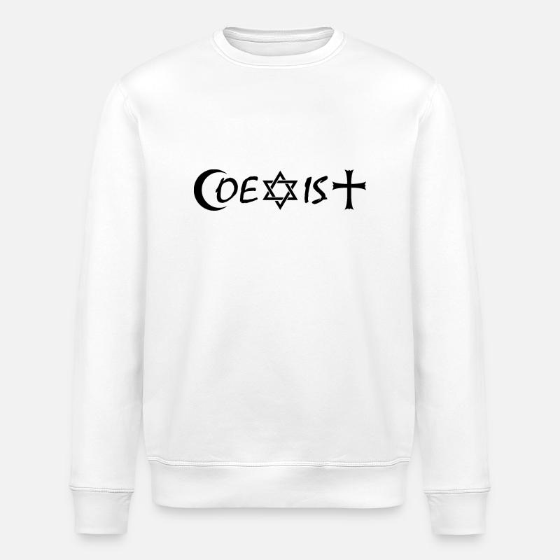 coexist - Stanley/Stella Unisex Bio-Sweatshirt ROLLER - Weiß