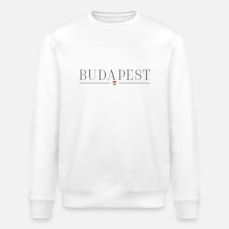 J’adore Budapest - Sweat bio ROLLER Stanley/Stella Unisexe - blanc