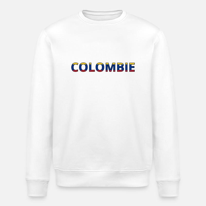 Drapeau Colombie - Sweat bio ROLLER Stanley/Stella Unisexe - blanc