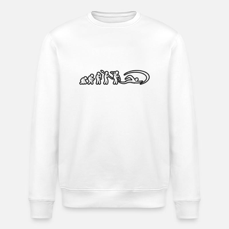Evolution Swimmer White Grunge - Stanley/Stella Unisex Bio-Sweatshirt ROLLER - Weiß