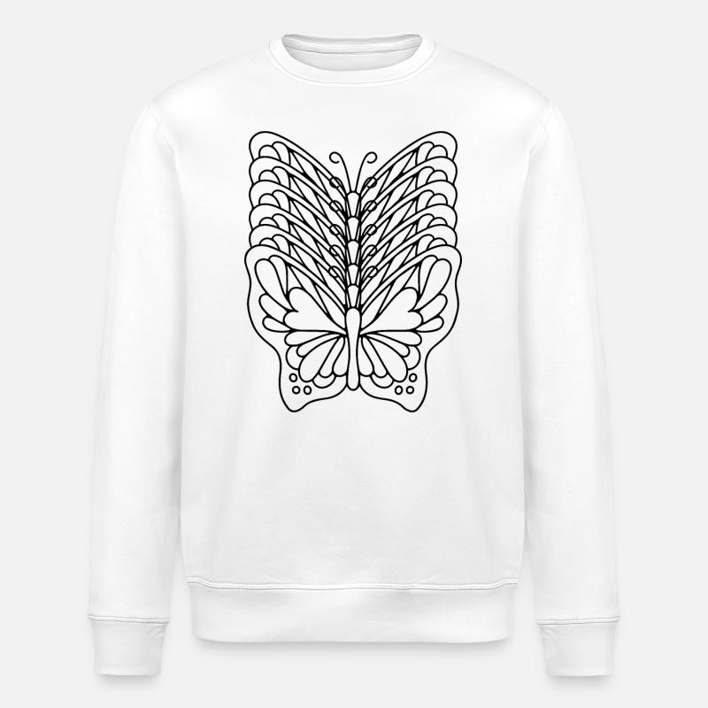 Butterfly Effect - Stanley/Stella Unisex Bio-Sweatshirt ROLLER - Weiß