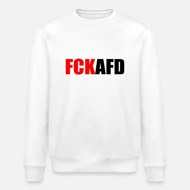 Fck afd - Stanley/Stella Unisex Bio-Sweatshirt ROLLER - Weiß