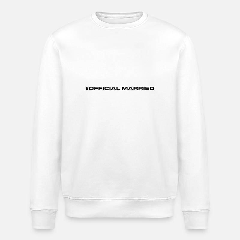 Coeur de mariage marié - Sweat bio ROLLER Stanley/Stella Unisexe - blanc