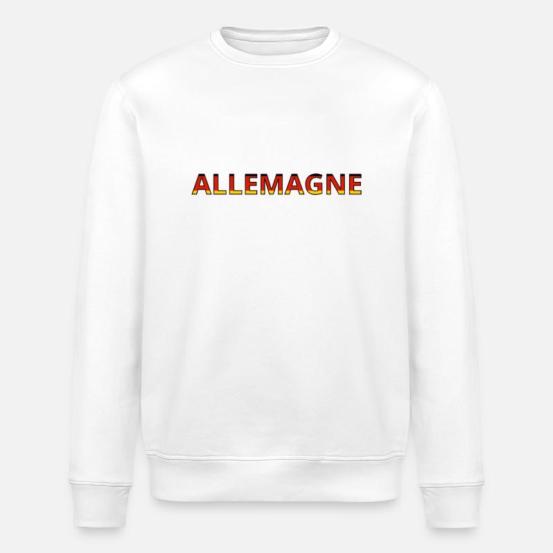 Drapeau Allemagne - Sweat bio ROLLER Stanley/Stella Unisexe - blanc