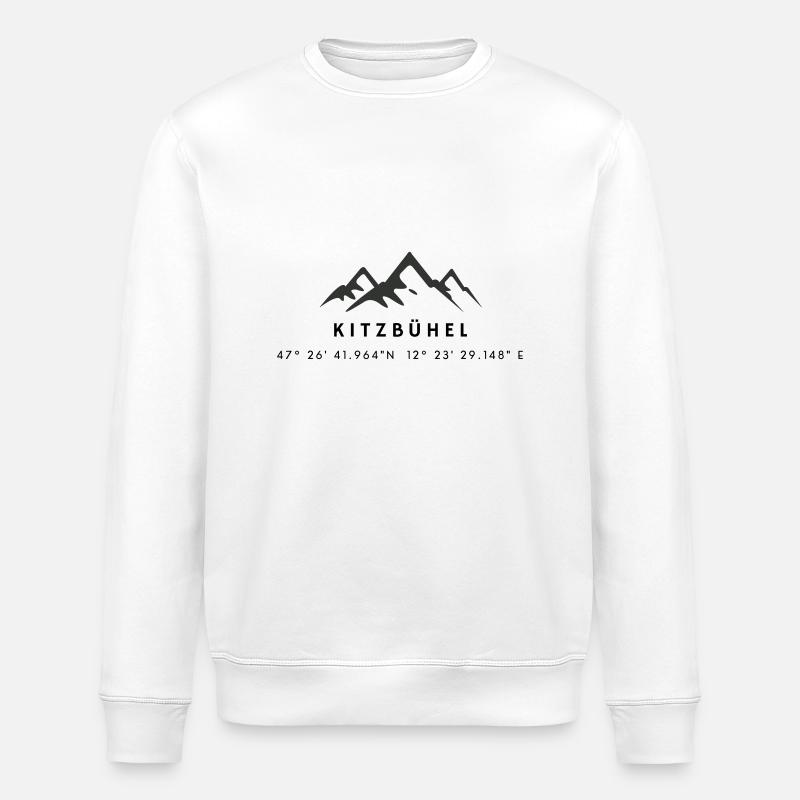 Minimalistisches Kitzbühel-Logo - Stanley/Stella Unisex Bio-Sweatshirt ROLLER - Weiß