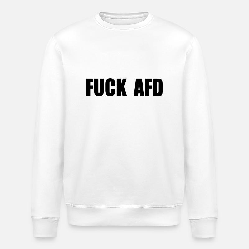 Fuck afd - Stanley/Stella Unisex Bio-Sweatshirt ROLLER - Weiß