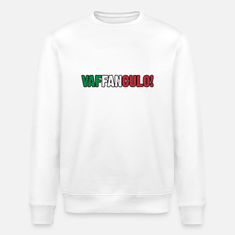 Italien Italiener Vaffanculo - Stanley/Stella Unisex Bio-Sweatshirt ROLLER - Weiß