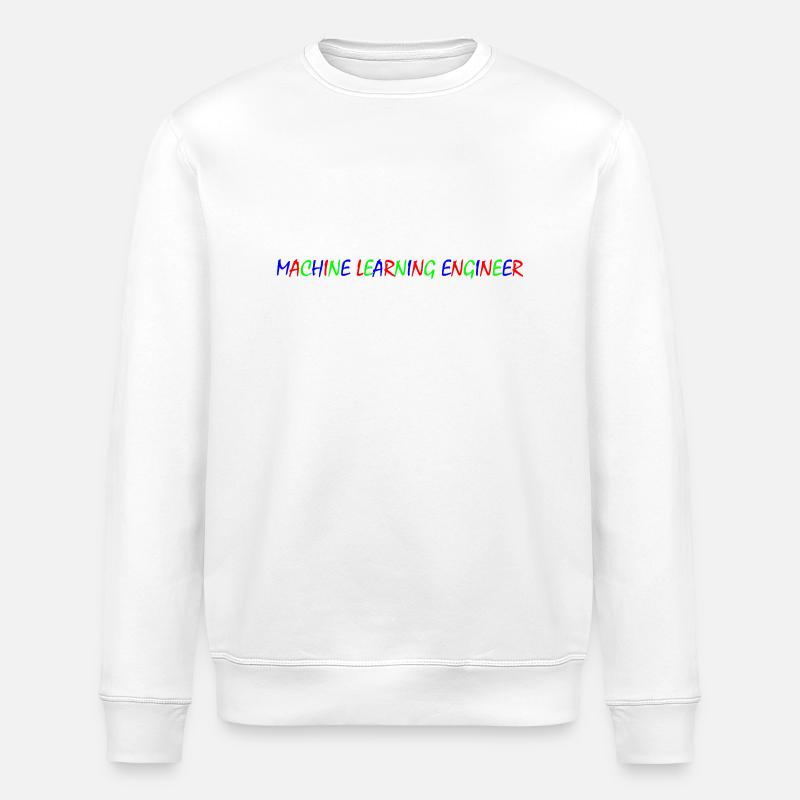 Machine Learning Engineer – Color Typography - Stanley/Stella ROLLER Unisex Organic Sweatshirt - white