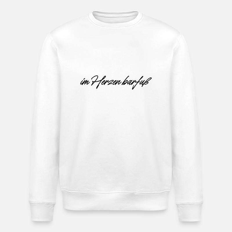 barefoot at heart - Stanley/Stella ROLLER Unisex Organic Sweatshirt - white