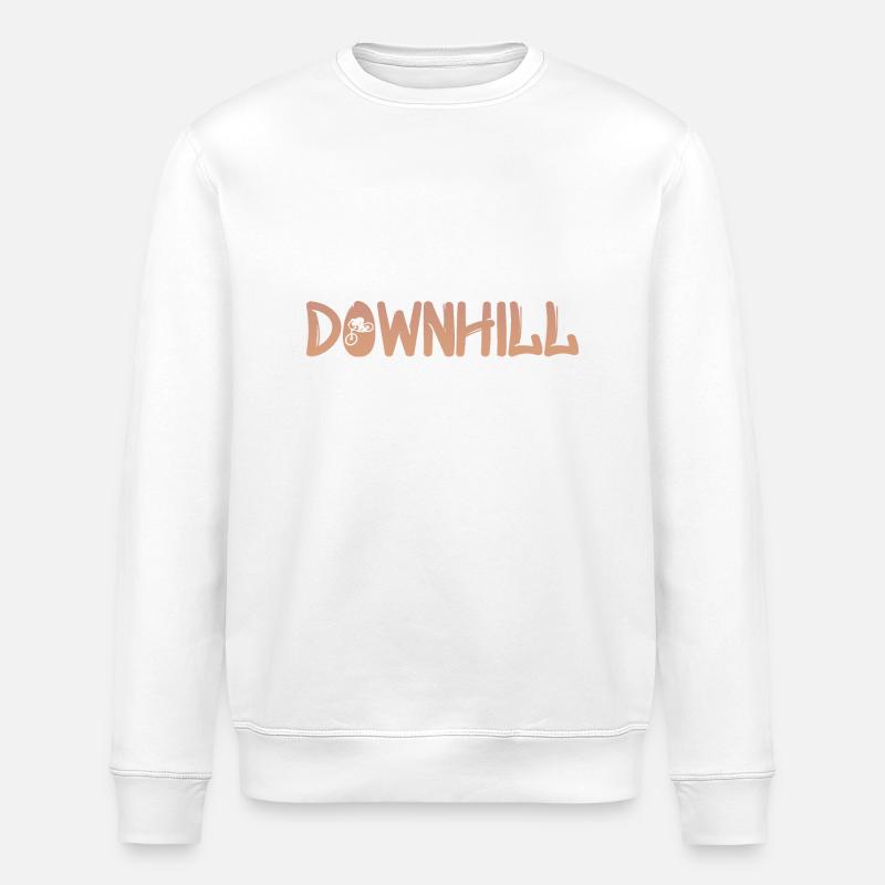 Downhill mit Biker - Stanley/Stella Unisex Bio-Sweatshirt ROLLER - Weiß