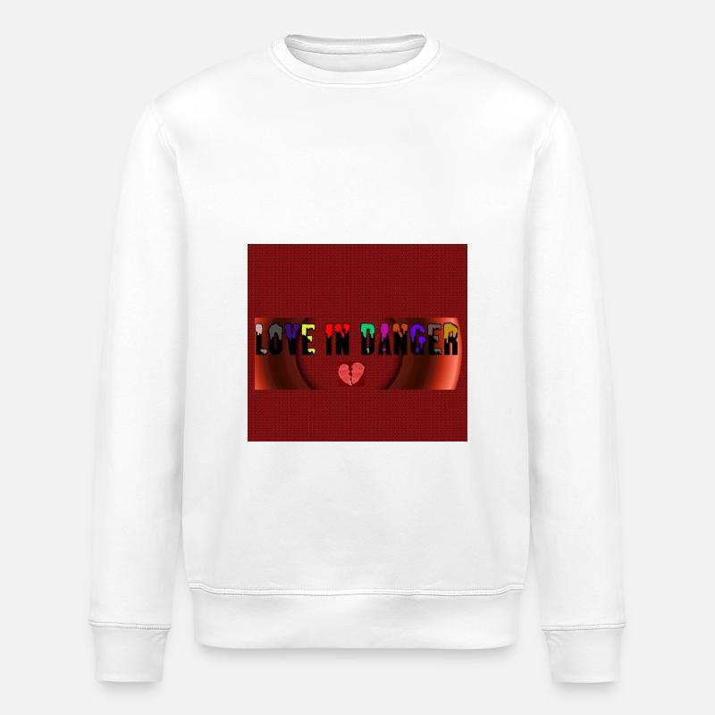 Love In Danger - Stanley/Stella Unisex Bio-Sweatshirt ROLLER - Weiß