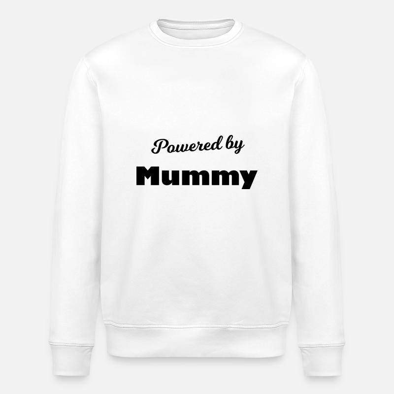Powered by Mama - Stanley/Stella Unisex Bio-Sweatshirt ROLLER - Weiß