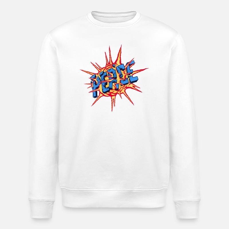 Bombe de la paix - Sweat bio ROLLER Stanley/Stella Unisexe - blanc