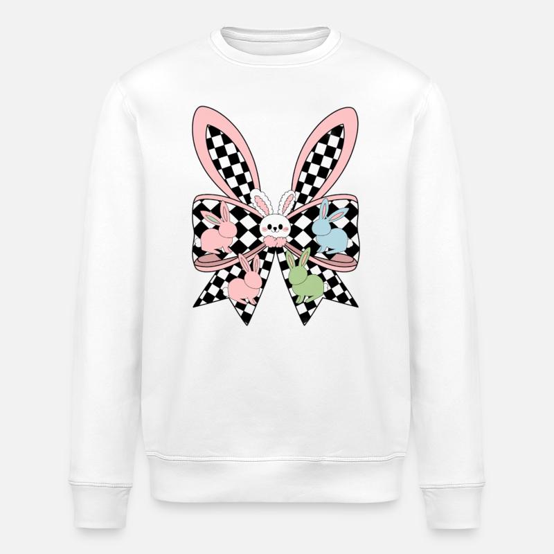 Easter Bunny - Stanley/Stella ROLLER Unisex Organic Sweatshirt - white