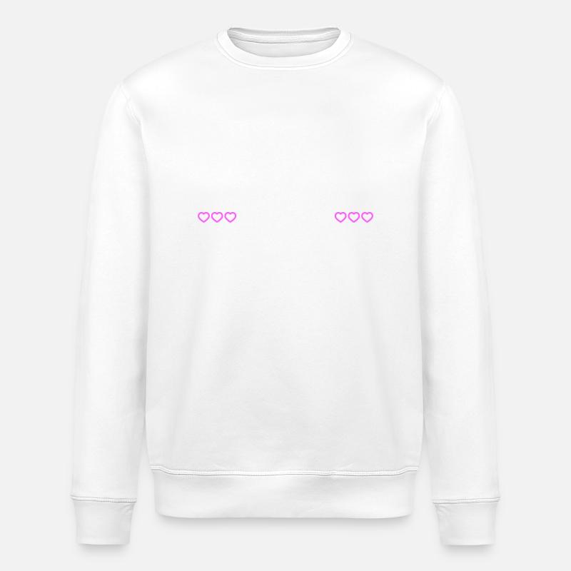 Coeur de mariage marié - Sweat bio ROLLER Stanley/Stella Unisexe - blanc
