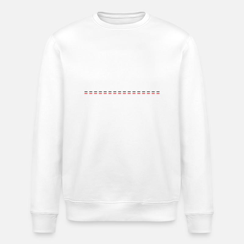 Line dashed - Stanley/Stella ROLLER Unisex Organic Sweatshirt - white