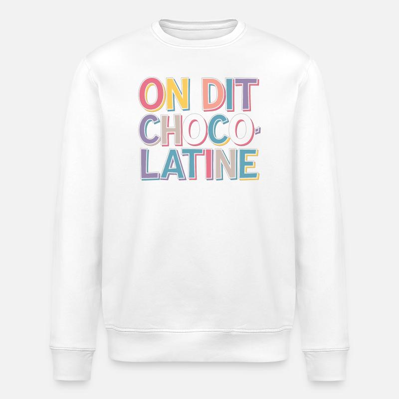 On dit chocolatine - Sweat bio ROLLER Stanley/Stella Unisexe - blanc