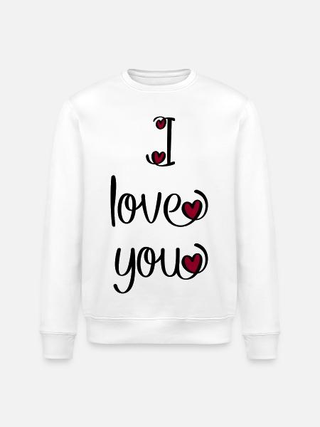 Je t'aime - Sweat bio ROLLER Stanley/Stella Unisexe - blanc