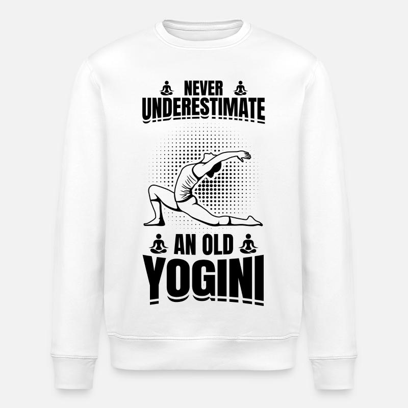 Yoga Oma - Stanley/Stella Unisex Bio-Sweatshirt ROLLER - Weiß